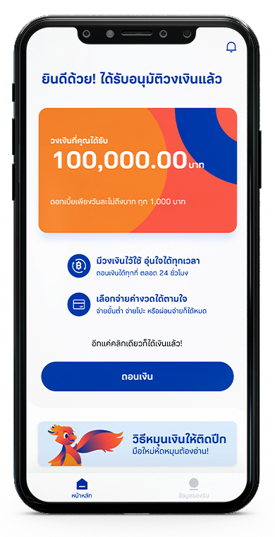 ตรวจสอบผลการพิจารณาสินเชื่อ